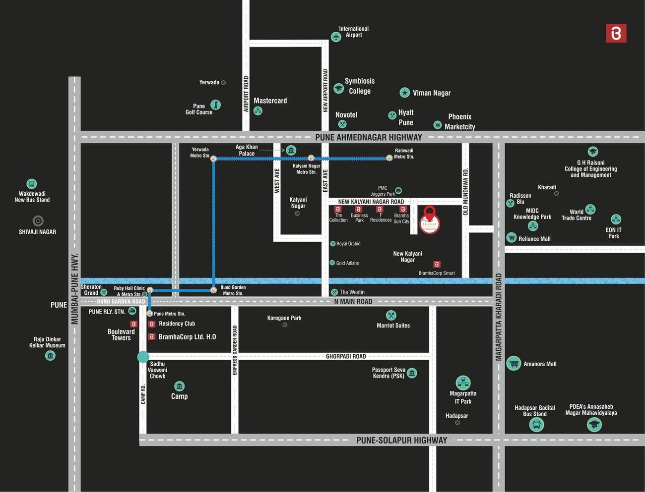 August Towers locality map
